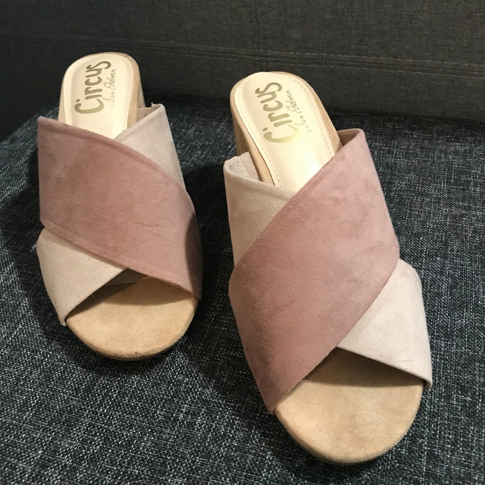 Sam Edelman Circus Block Heel Mules NWOT